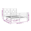 Sengeramme hvit heltre 150x200 cm King Size