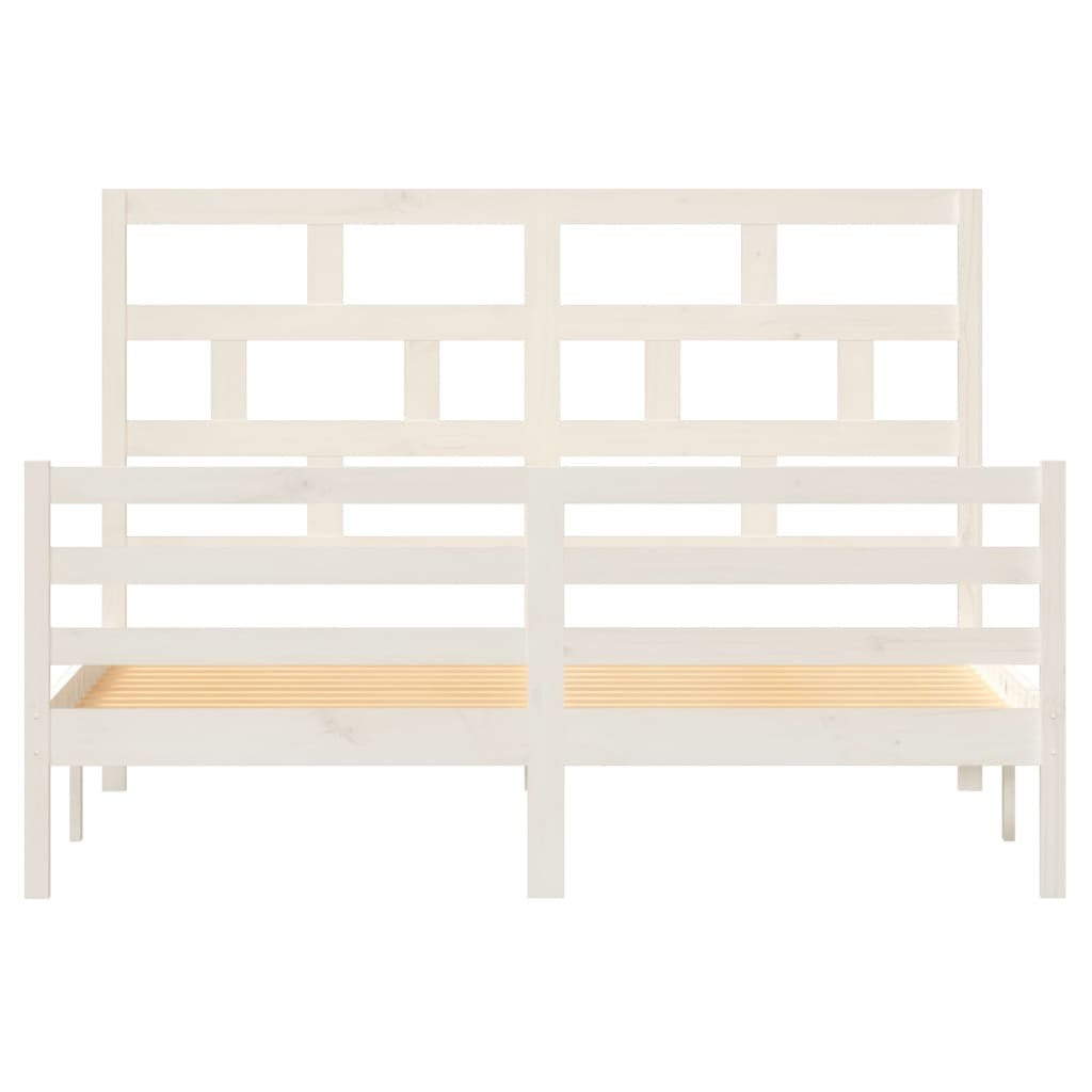 Sengeramme hvit heltre furu 160x200 cm