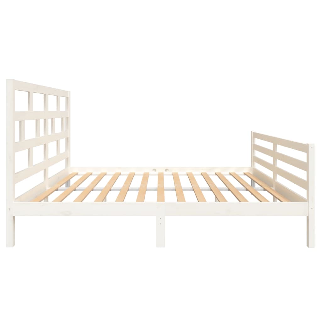 Sengeramme hvit heltre furu 160x200 cm