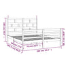 Sengeramme hvit heltre furu 160x200 cm