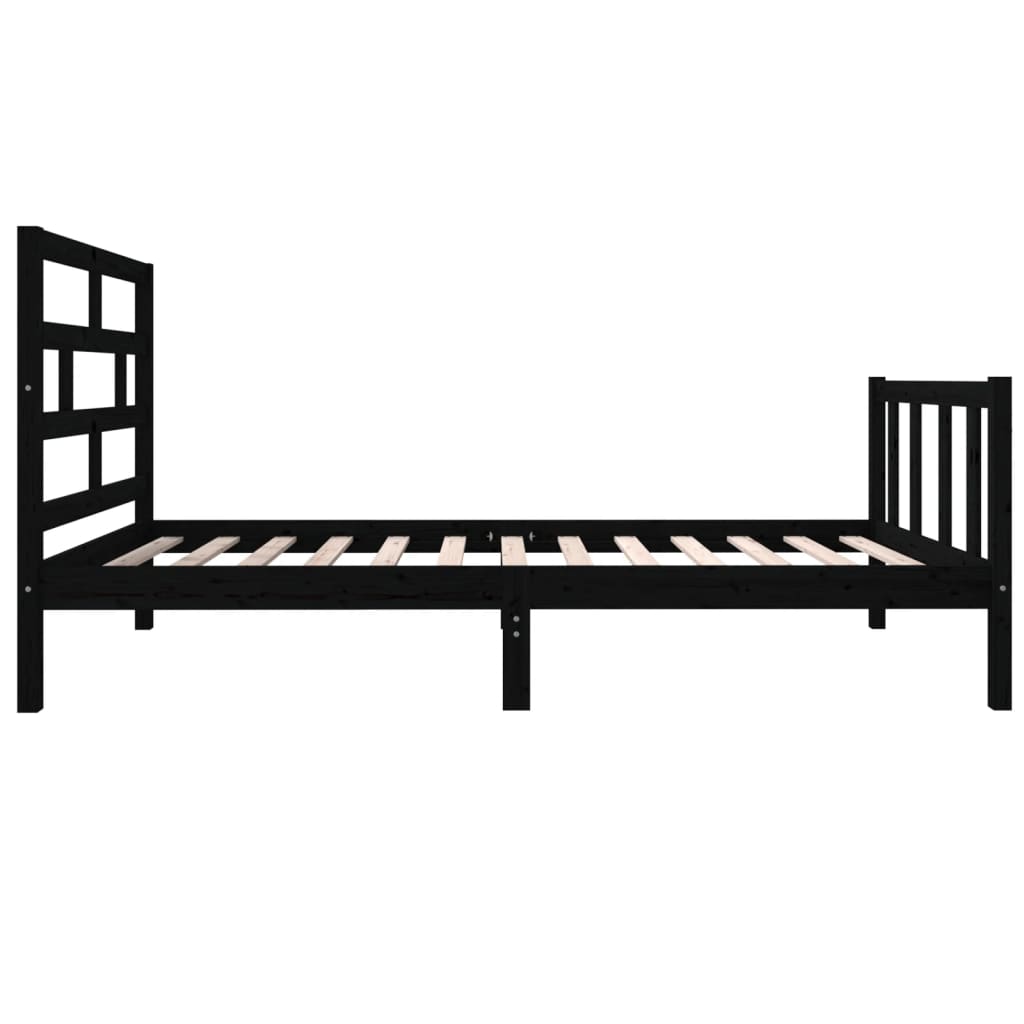 Sengeramme svart heltre furu 100x200 cm
