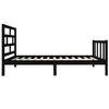 Sengeramme svart heltre furu 100x200 cm