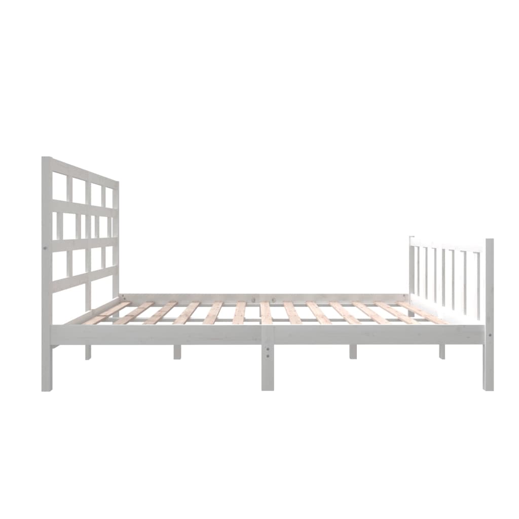 Sengeramme hvit heltre furu 140x200 cm