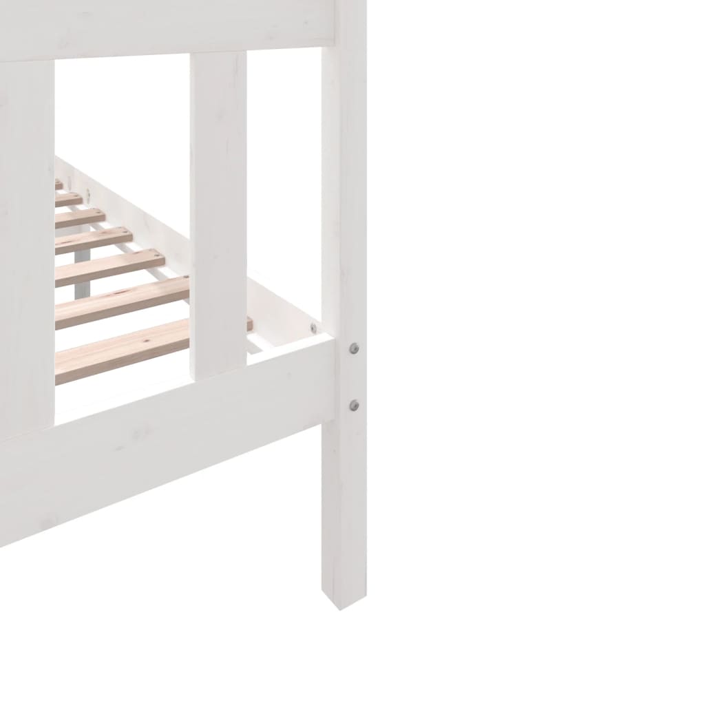 Sengeramme hvit heltre furu 140x200 cm