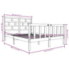 Sengeramme hvit heltre furu 140x200 cm