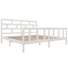 Sengeramme hvit heltre furu 200x200 cm