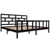Sengeramme svart heltre furu 200x200 cm