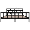 Sengeramme svart heltre furu 200x200 cm