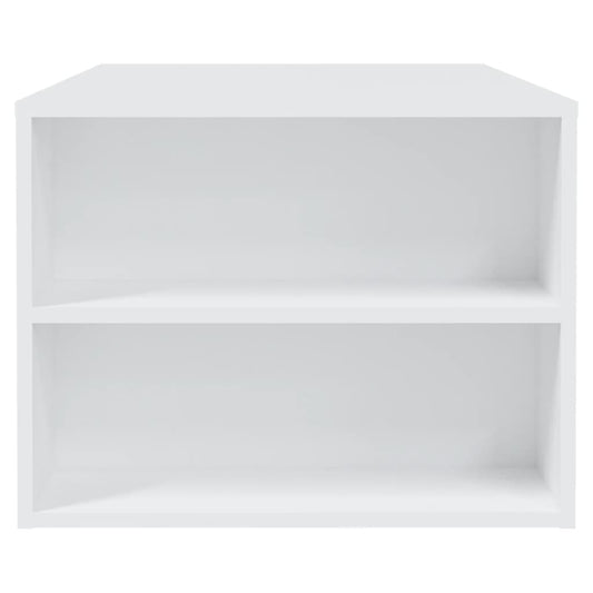 Salongbord hvit 102x55x42 cm konstruert tre