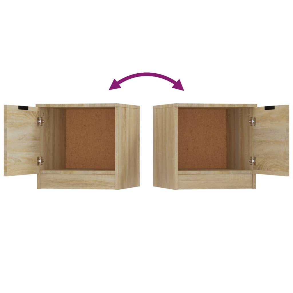 Nattbord 2 stk sonoma eik 40x39x40 cm