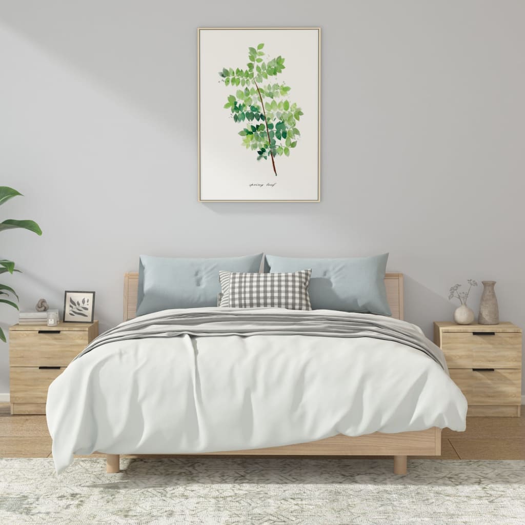 Nattbord 2 stk sonoma eik konstruert tre