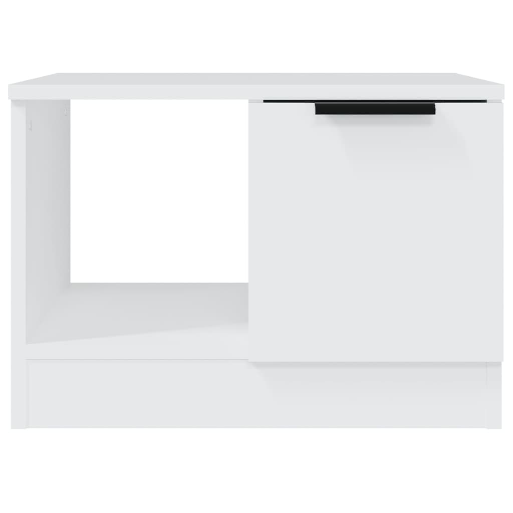 Salongbord hvit 50x50x36 cm konstruert tre