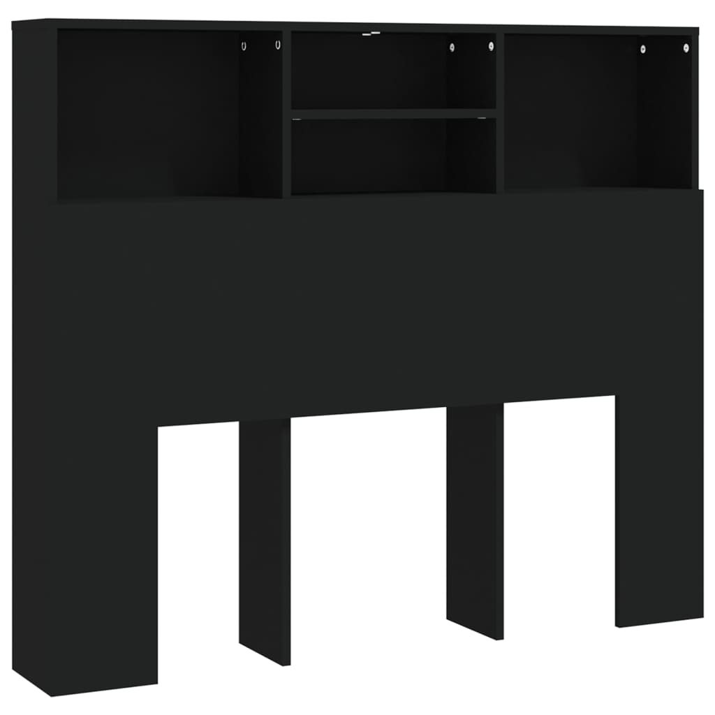 Sengegavlskap svart 120x19x103,5 cm