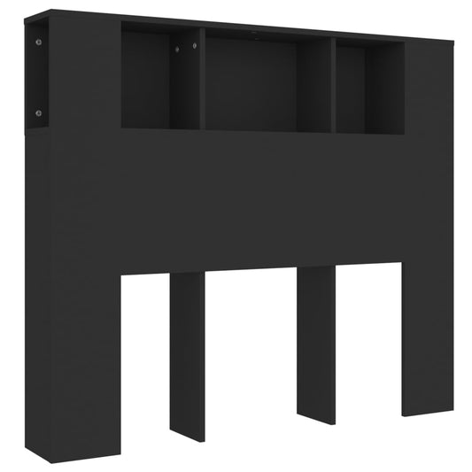 Sengegavlskap svart 120x18,5x102,5 cm