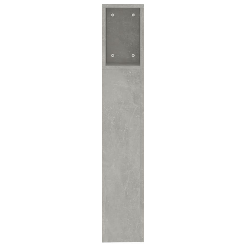 Sengegavlskap betonggrå 200x18,5x104,5 cm