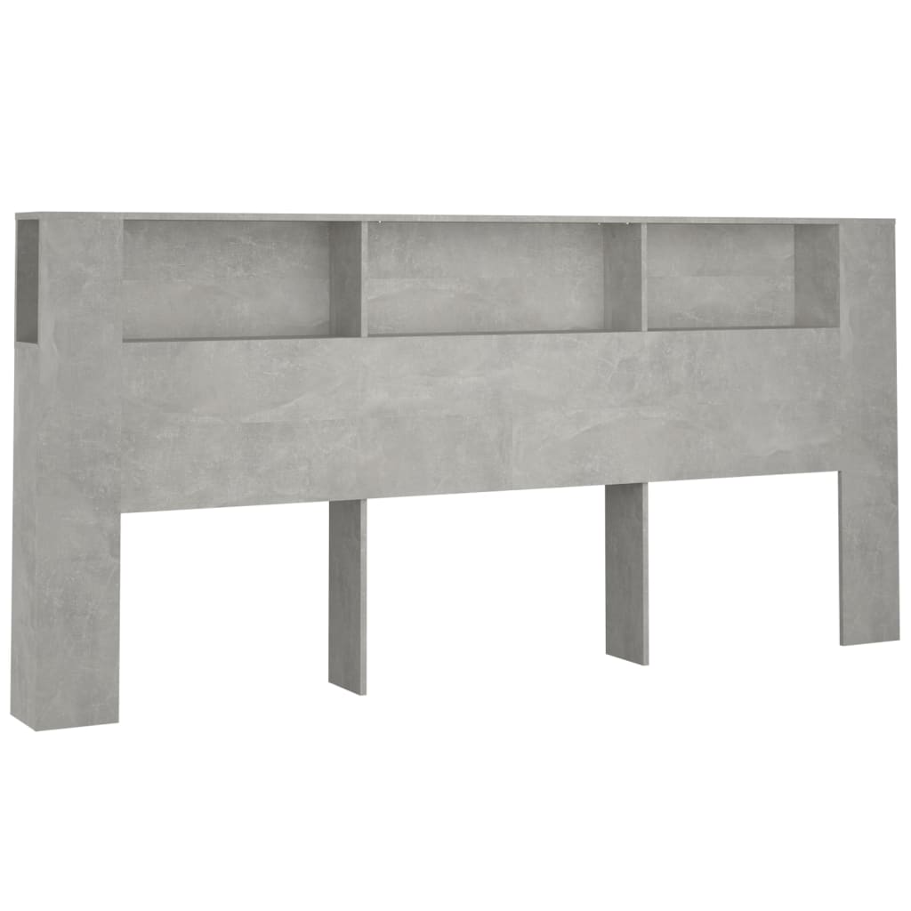 Sengegavlskap betonggrå 220x18,5x104,5 cm