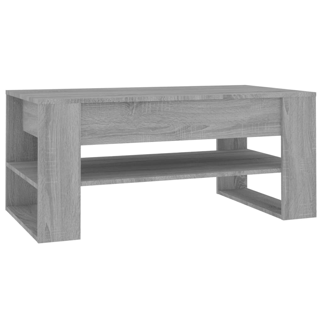 Salongbord grå sonoma 102x55x45 cm konstruert tre