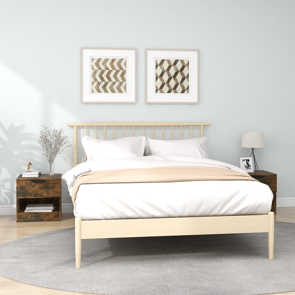 Nattbord 2 stk røkt eik konstruert tre