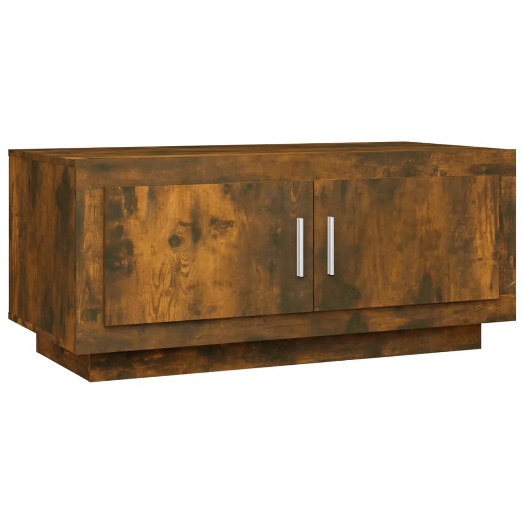 Salongbord røkt eik 102x50x45 cm konstruert tre