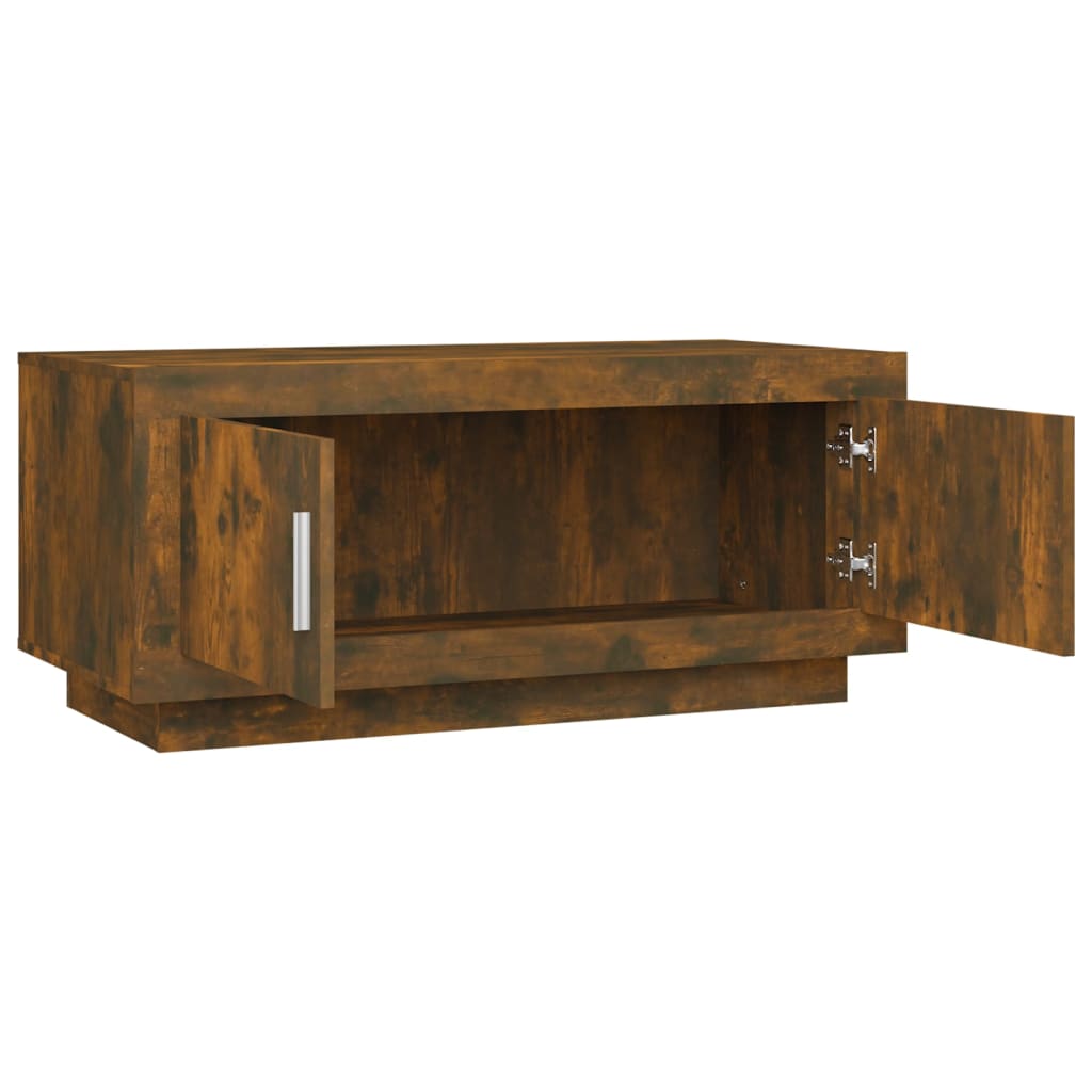 Salongbord røkt eik 102x50x45 cm konstruert tre
