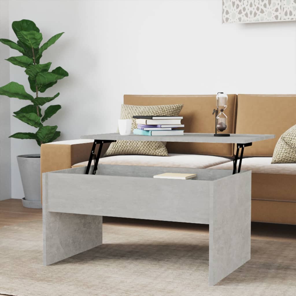 Salongbord betonggrå 80x50,5x41,5 cm konstruert tre