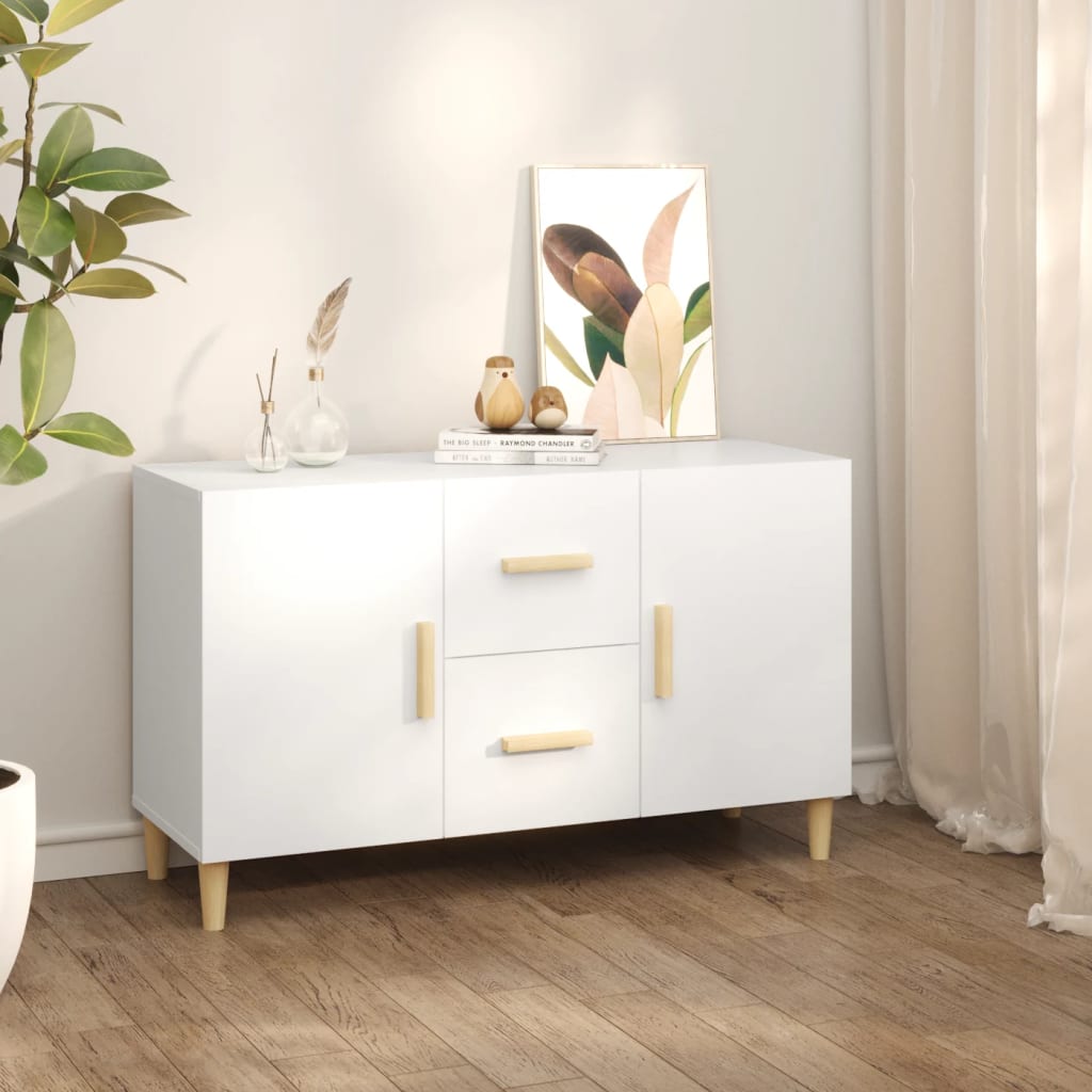 Skjenk hvit 100x36x60 cm konstruert tre
