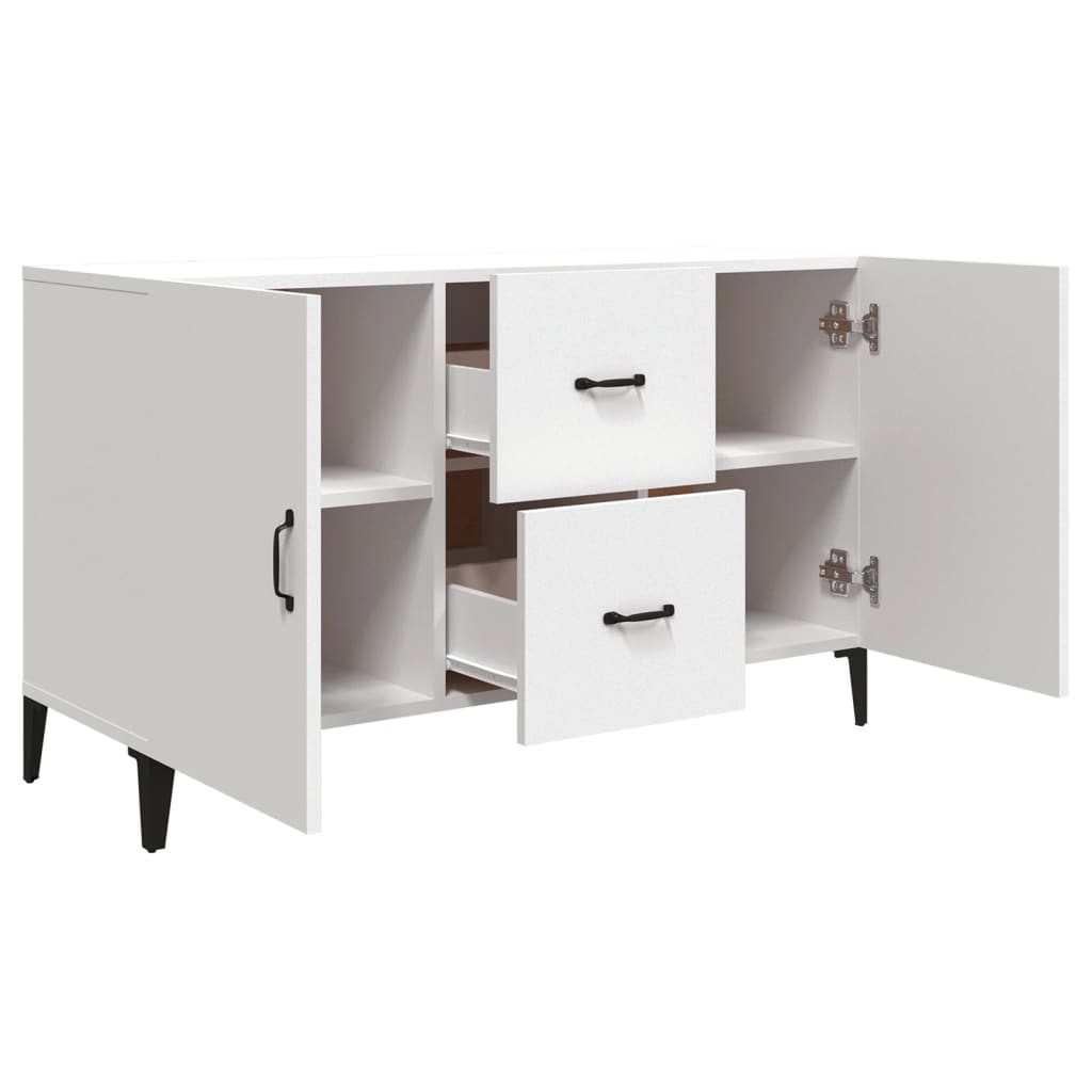 Skjenk hvit 100x36x60 cm konstruert tre