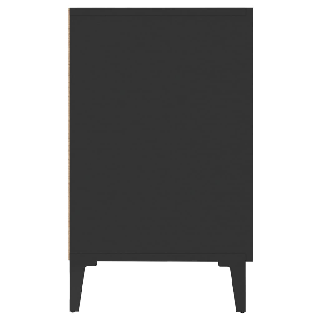 Skjenk svart 100x36x60 cm konstruert tre