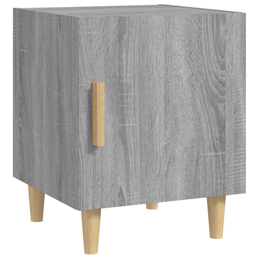 Nattbord 2 stk grå sonoma konstruert tre