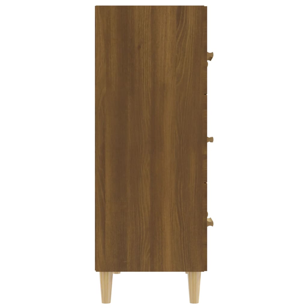 Skjenk brun eik 70x34x90 cm konstruert tre