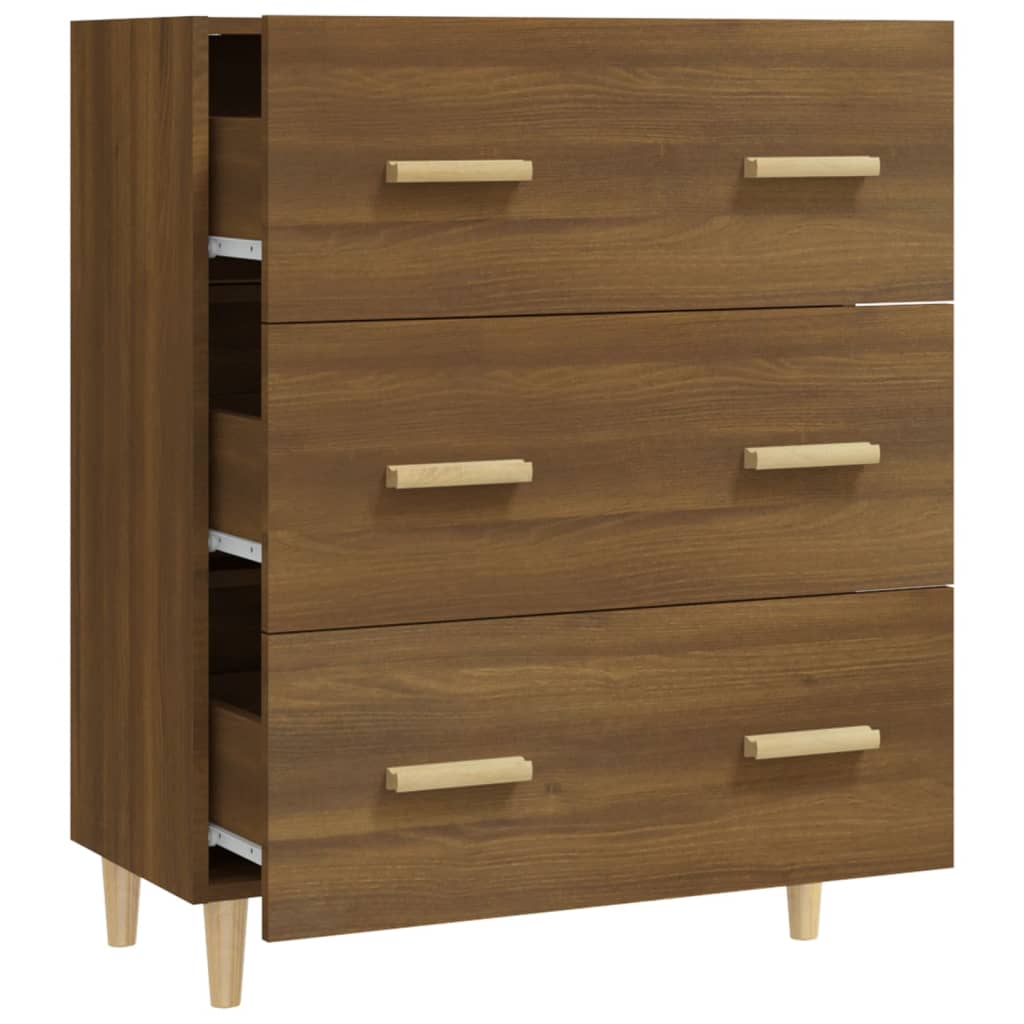 Skjenk brun eik 70x34x90 cm konstruert tre