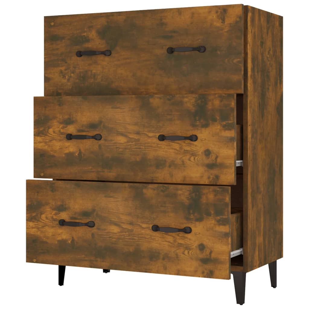 Skjenk røkt eik 69,5x34x90 cm konstruert tre