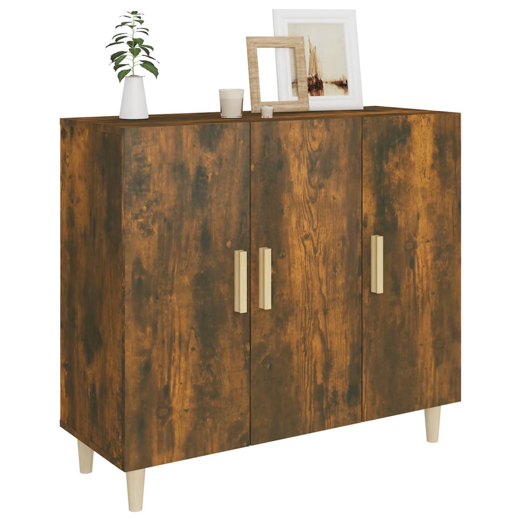Skjenk røkt eik 90x34x80 cm konstruert tre
