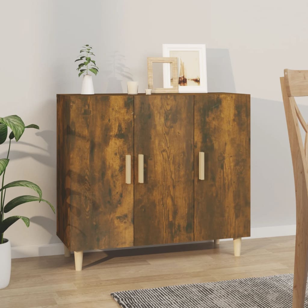 Skjenk røkt eik 90x34x80 cm konstruert tre