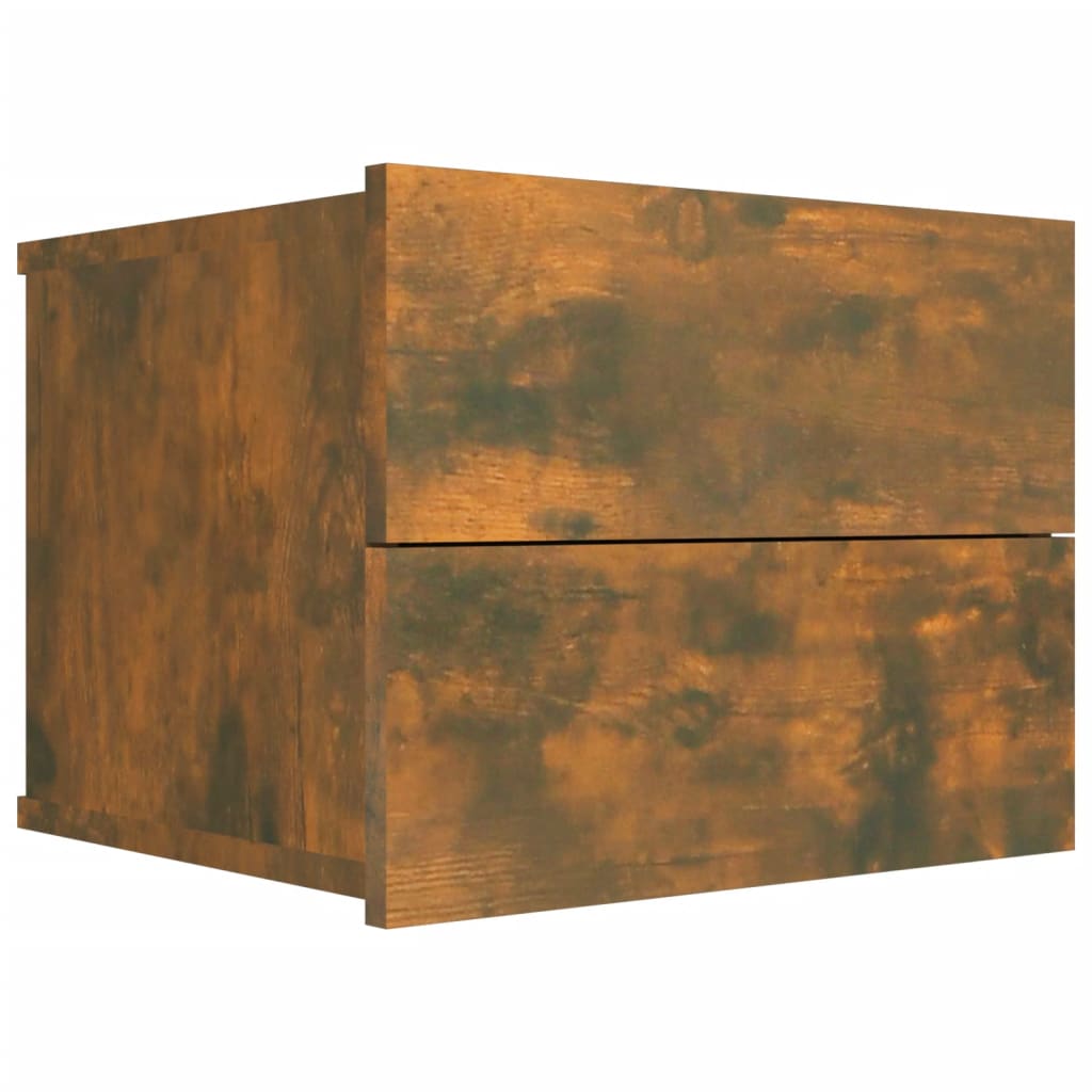 Nattbord 2 stk røkt eik 40x30x30 cm konstruert tre