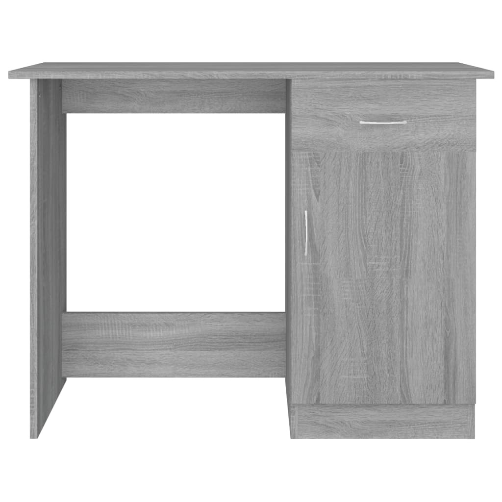 Skrivebord grå sonoma 100x50x76 cm konstruert tre