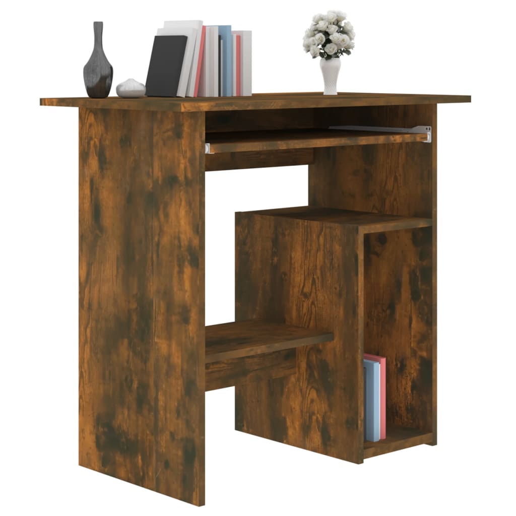 Skrivebord røkt eik 80x45x74 cm konstruert tre