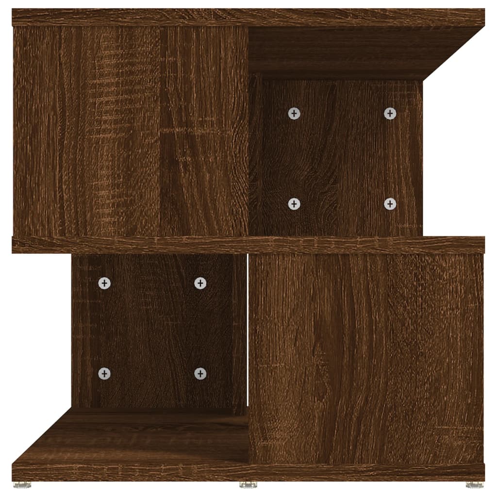 Sidebord brun eik 40x40x40 cm konstruert tre