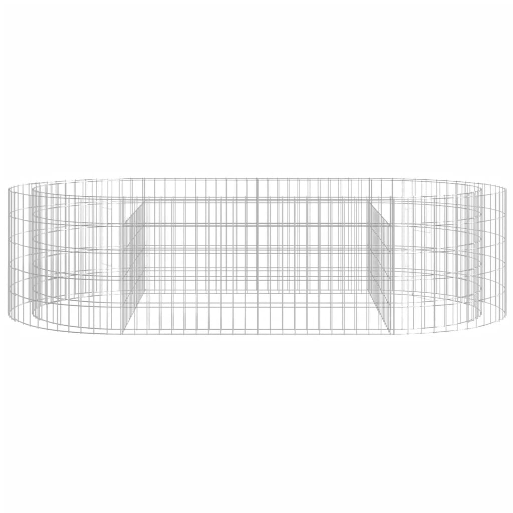 Gabion høybed galvanisert jern 200x100x50 cm