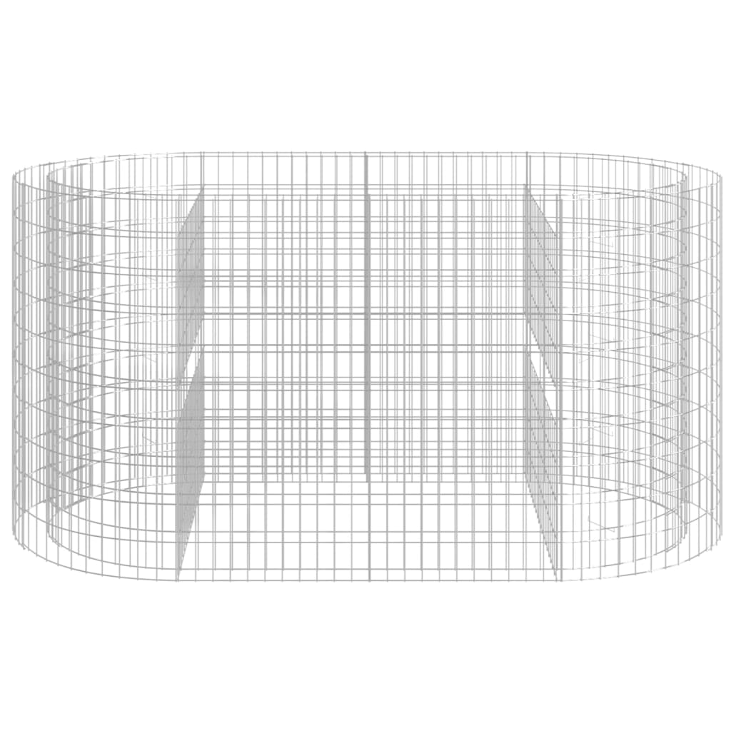 Gabion høybed galvanisert jern 200x100x100 cm
