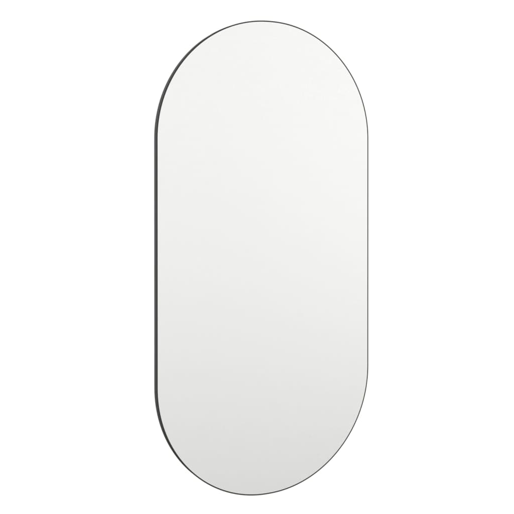 Speil med LED-lys 80x40 cm glass oval