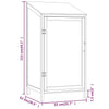 Hageskur 55x52x112 cm heltre gran