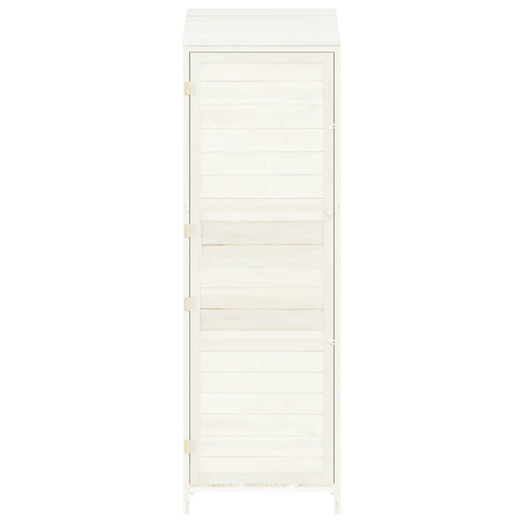 Hageskur hvit 55x52x174,5 cm heltre gran