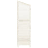Hageskur hvit 55x52x174,5 cm heltre gran