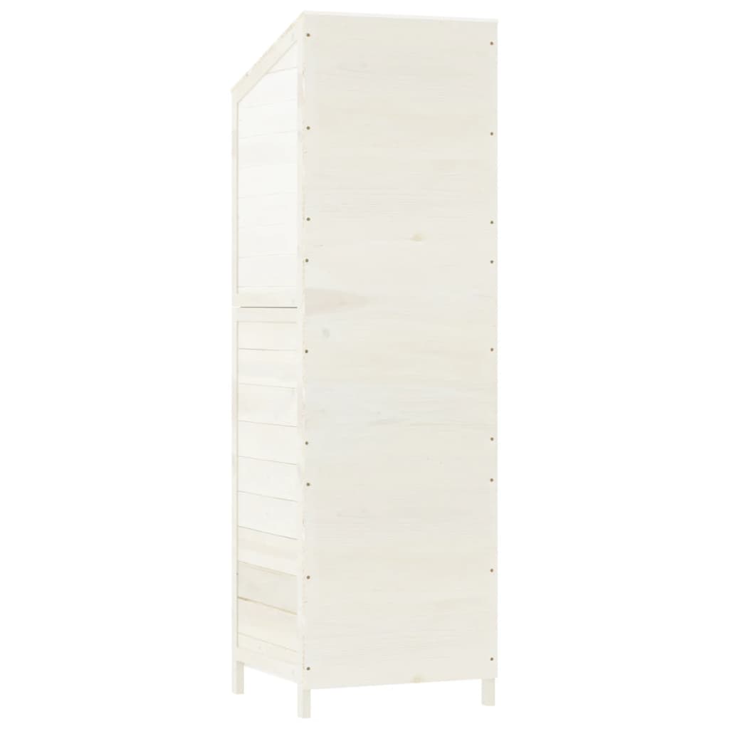 Hageskur hvit 55x52x174,5 cm heltre gran