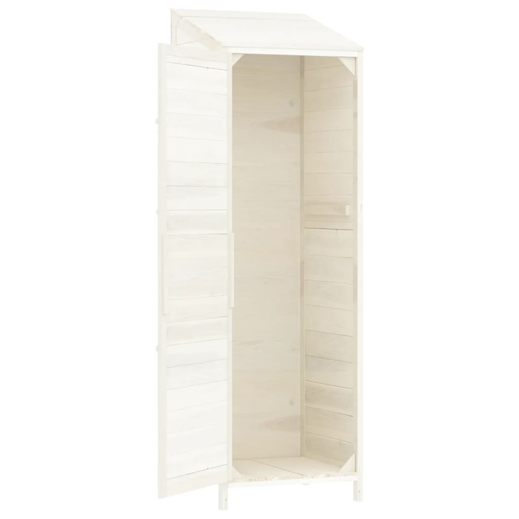 Hageskur hvit 55x52x174,5 cm heltre gran
