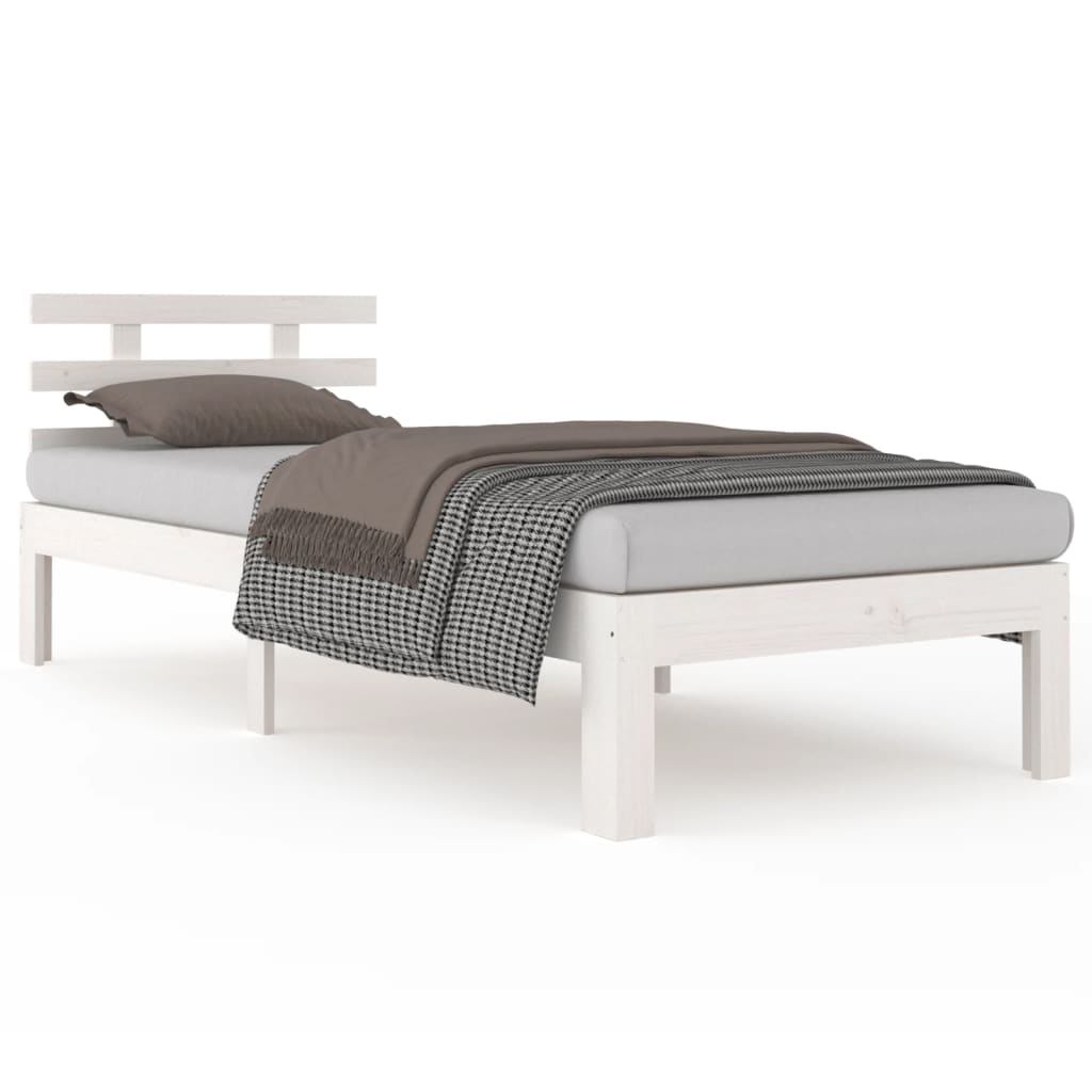 Sengeramme hvit heltre 90x200 cm