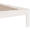 Sengeramme hvit heltre 140x200 cm