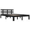 Sengeramme svart heltre 200x200 cm