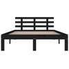 Sengeramme svart heltre 200x200 cm